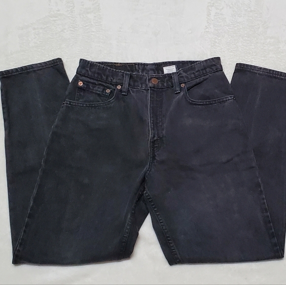 VINTAGE Levi's 550 Red Tab Black Stone Wash Relaxed Tapered High Rise Jeans 6 - Picture 4 of 13